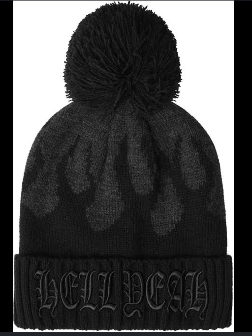 Killstar Black Souls beanie, a black knit pom-pom